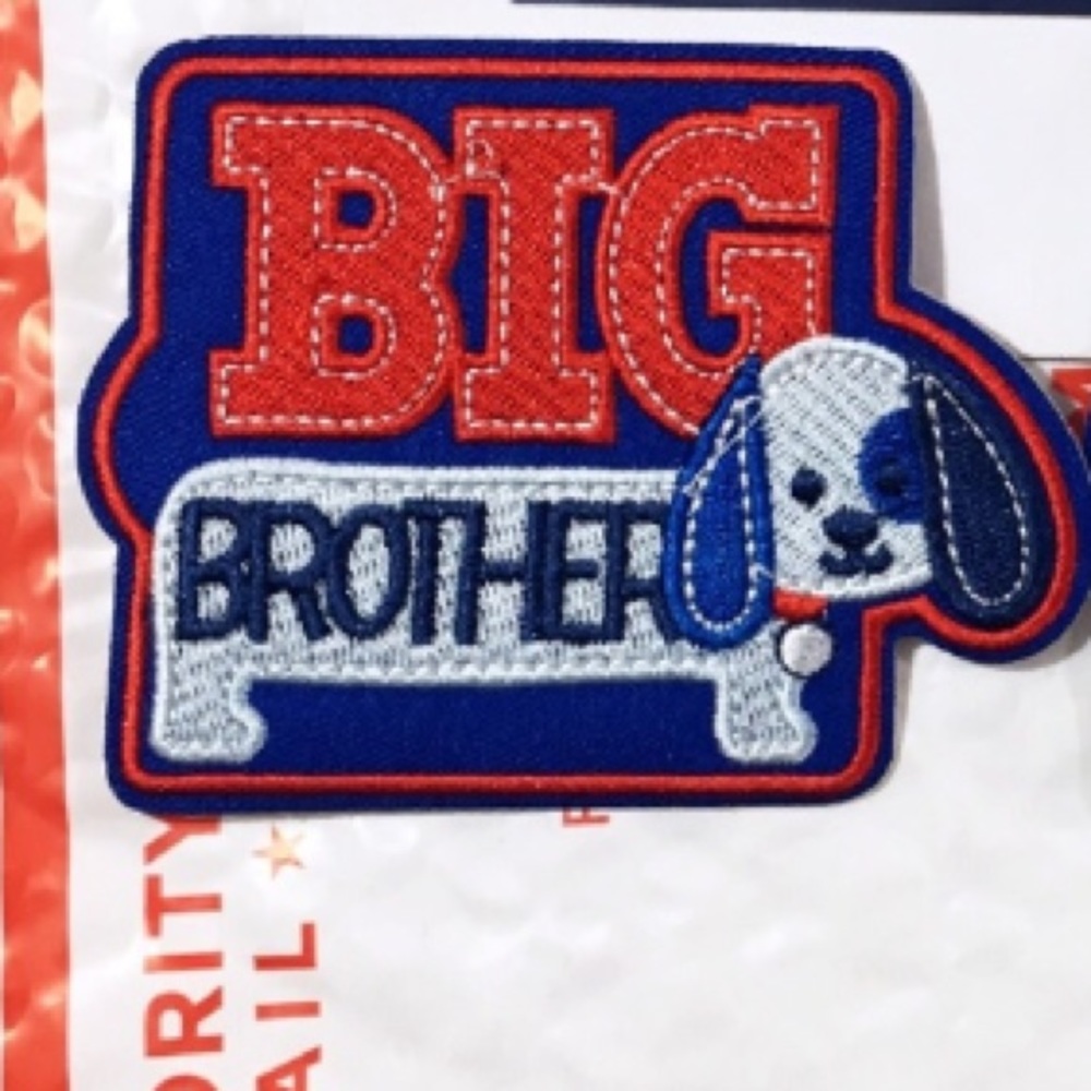 NEW BIG BROTHER PATCHES SIBLING BADGES 2-PACK - Picture 7 of 8